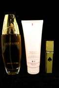 Vintage Estee Lauder "Beautiful" Perfume / Body Powder / Soap / Lotion & Mini Perfume Spray Bottle.
