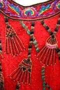Vintage Laurence Kazar New York Beaded Sequin Cropped Evening Trophy Jacket.  100% Silk Lining -  Size Large