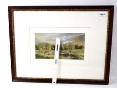 Jann Daughdrill "Near Buck Creek" signed print, framed 26" x 20"