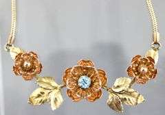 Vintage Krementz Necklace and two matching pairs of Earrings, in the original presentation case.