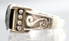 Sterling Silver and Onyx Ring.  Size 8.