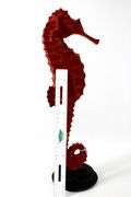 Red Seahorse on Stand.  18"