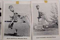 14 Player Photo Cards for the Milwaukee Braves. 1958-1960.