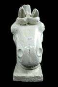 White Iron Metal Horse Head Sculpture. 12x5