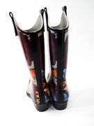 Tooled Leather Western Boots Size 8.5M - and - Composition Rubber Western Boots Size 8