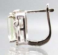 Aquamarine (tested) and Sterling Silver Earrings.