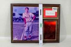 St. Louis Cardinals Stan Musial "Stan the Man" Signed H.O.F. 1969 Career Statistics Plaque.