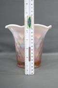Signed and Dated 2000 - George Fenton Velva Rose Stretch Art Glass Centerpiece - 6 x 7