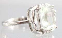 Aquamarine (tested) and Sterling Silver Ring, size 9.