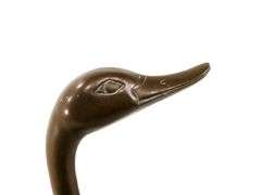 Vintage Brass Bronze Goose Figurine Statuette - 26 x 13 x 7