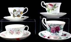 Vintage Fine Bone China Floral Tea Cups Floral