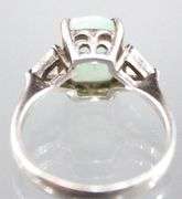 Sterling Silver Chrysoprase Ring, size 7.