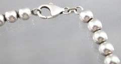 Sterling Silver Beaded Necklace and Bracelet Set.