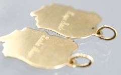 14 KT Gold engraved Charms / Pendants.    (3.04 gm)