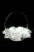 Fenton Glass - Silver Crest Ruffled Edge Milk Glass Art Glass Basket, Vases, and More
