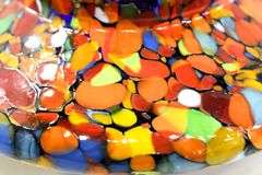 Vintage 1930s Kralik Czech Bohemian Cased Spatter Glass Centerpiece (Believed to be)