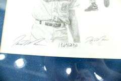 Cal Ripken Memorabilia Includes - Press Plate from The Baltimore Sun Sept.7 1995, Signed Pencil Drawing 1867 of 2131, Large Framed "First Hit" 1981 and more