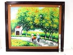 "Sunshine" oil painting on canvas, famed 33" x 39"