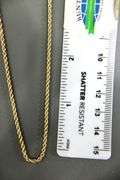 14 KT Gold rope Necklace, 18".    (2.40 gm)