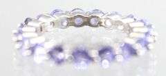 Tanzanite (tested) and Sterling Silver Ring, size 7.