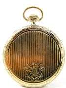 14K Gold Case , Howard pocket watch , Serial 1336445 , circa 1918 , Engraved from Mac to Albert , 12-25-23  Has interesting  " keystone" trifold case  , seems to be running well .