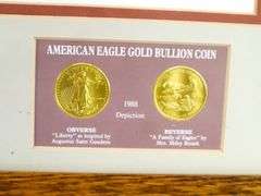"1988 What So Proudly We Hail" by Don Marco (American b. 1920s) Double Eagle Signature Series Investors Edition Lithograph by Wildlife Litho Marking Minneapolis Minnesota with American Eagle Gold Bullion 1988 Coin Depictions - 21 x 25