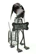 Wobble Head "Welcome" Dog Metal Art figurine.