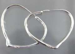 Sterling Silver Hoop Earrings, different sizes.