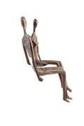 Danya B (Believed to be) Contemporary Romantic Shelf Sitter Bronze Sculptures - Pair
