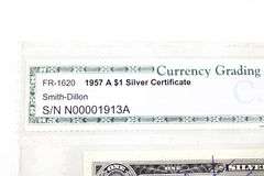 1957 Silver Certificated Signed by the Treasurer.  CGA Gem Uncirculated 67