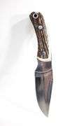Hen and Rooster , German Stainless steel fixed blade knife with leather scabbard