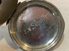 European Key wind and set pocket watch with .800 coin silver hunter case ,