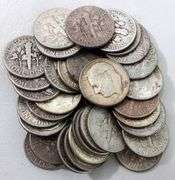 Silver dimes , Mercury and Roosevelt , 34 items