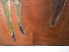 Unsigned Double Sided figurative oil on canvas 36" x 28"