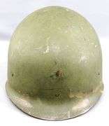 Antique World War II / Korean War Eras Steel Metal Military Combat Helmets - Believed to be