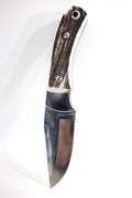 Hen and Rooster , German Stainless steel fixed blade knife with leather scabbard