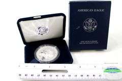 2003 Proof ,  American Eagle silver Dollar in case , 1 OZ of .999 silver