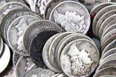 Mercury and Barber silver dimes , 90 items