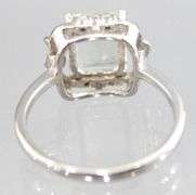 Aquamarine (tested) and Sterling Silver Ring, size 9.