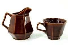 Vintage '70s Brown Ceramic Dinnerware