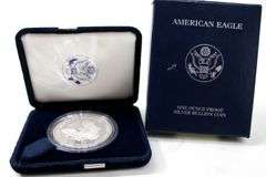 2003 Proof ,  American Eagle silver Dollar in case , 1 OZ of .999 silver
