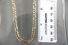 14 KT Gold Figaro Necklace, 20".    (16.06 gm), with COA