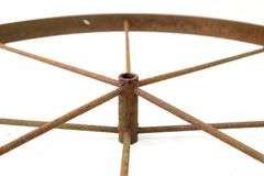Antique Wrought Metal Spoked Wheel - 24" Dia.