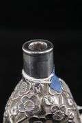 Sterling Silver 950 Cherry Blossom Overlay Scent Bottle.  Total Weight 78 G