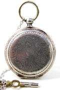European Key wind and set pocket watch with .800 coin silver hunter case ,