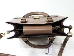 Dooney & Bourke Taupe Jayne Satchel Handbag.