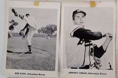 14 Player Photo Cards for the Milwaukee Braves. 1958-1960.