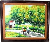 "Sunshine" oil painting on canvas, famed 33" x 39"