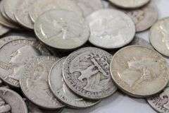 Washington Silver Quarters 40 items , $10 face value