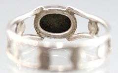 Irish Connemara Marble and Sterling Silver Ring, Size 8, and Matching Cufflinks.